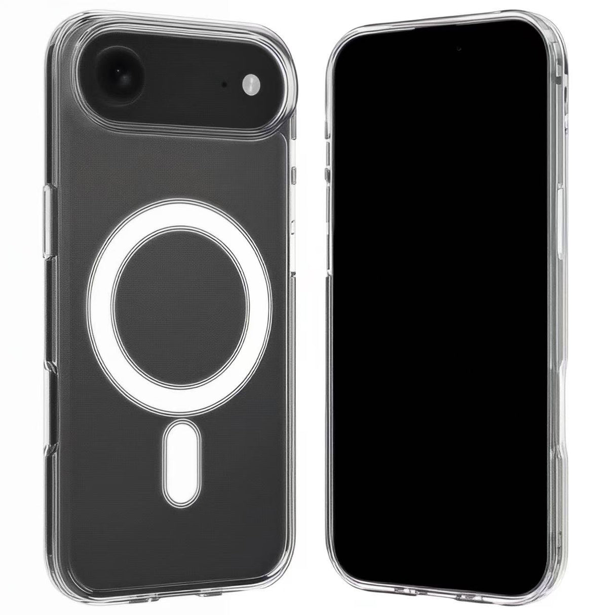 iPhone Air Hybrid Deksel inkl. 2 x Skjermbeskyttere - MagSafe Kompatibel - Gjennomsiktig / Hvit