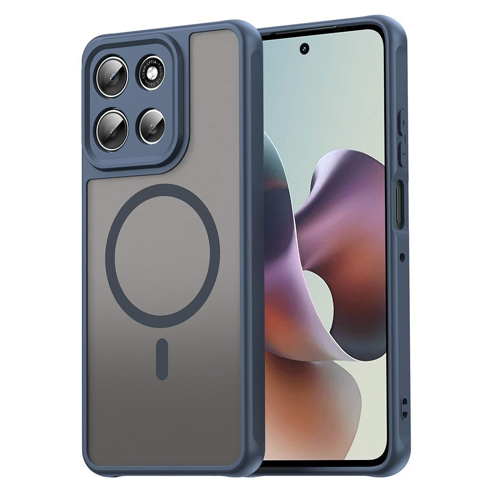 EIDERWOOD Motorola Moto G56 Hybrid Plast Deksel - MagSafe Kompatibel - Blå