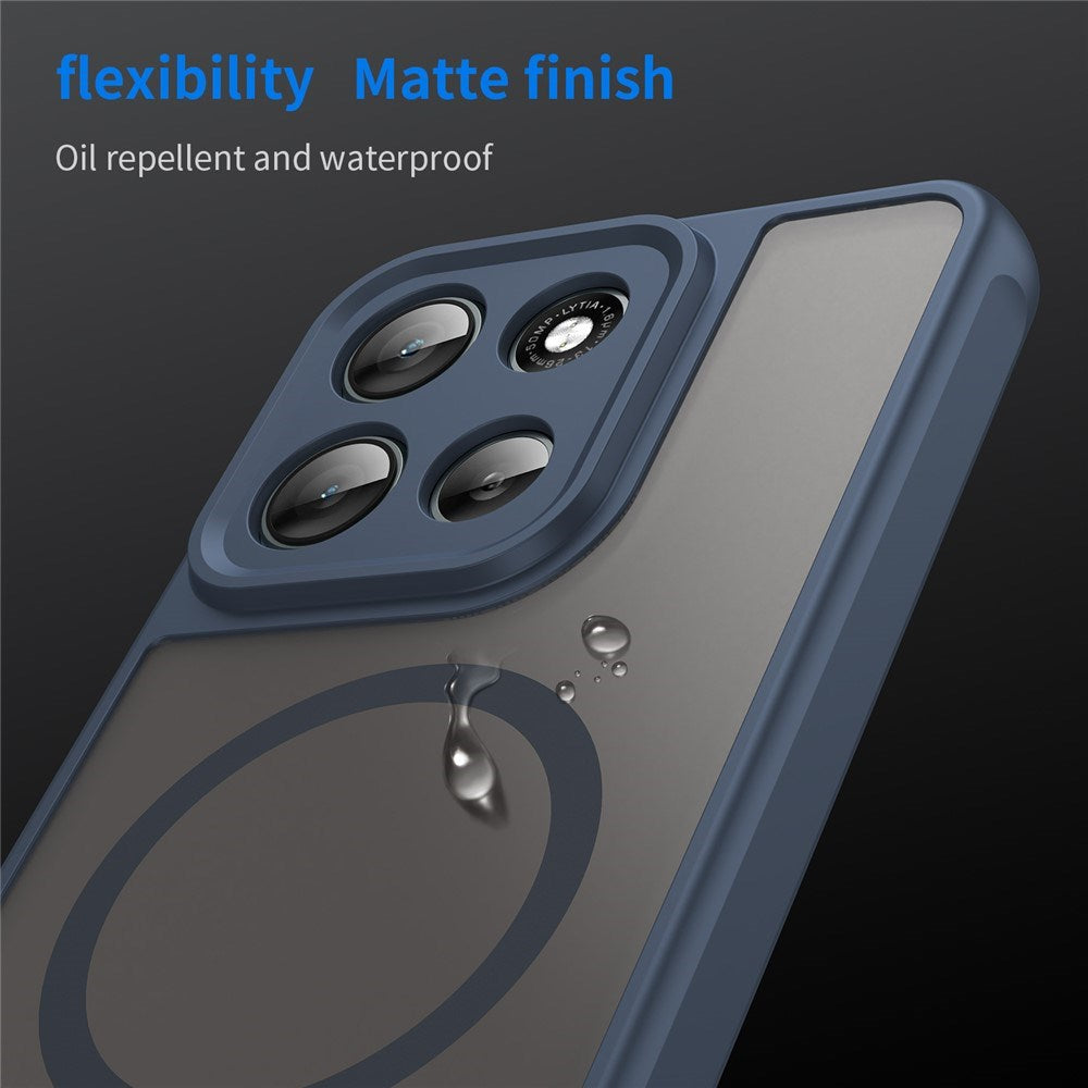 EIDERWOOD Motorola Moto G56 Hybrid Plast Deksel - MagSafe Kompatibel - Blå