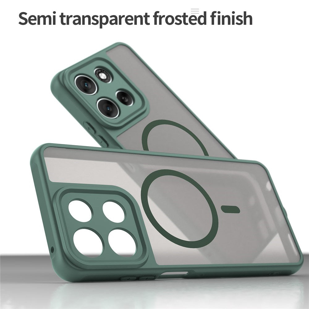 EIDERWOOD Motorola Moto G56 Hybrid Plast Deksel - MagSafe Kompatibel - Grønn