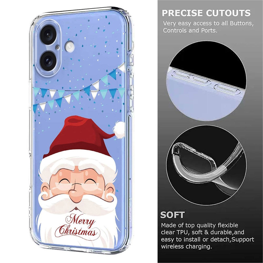 EIDERWOOD iPhone 17 Fleksibelt Plast Juledeksel med Motiv - Gjennomsiktig / Julenissen