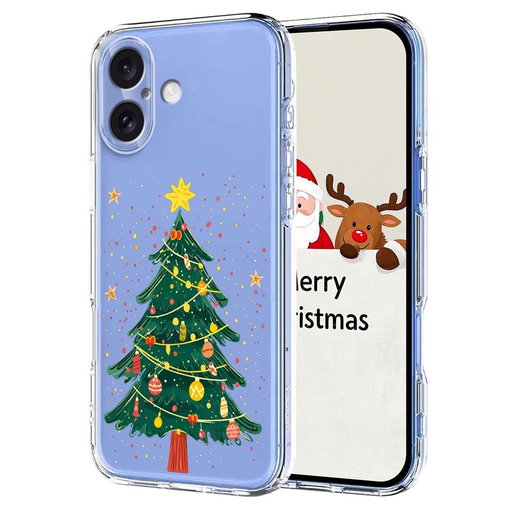 EIDERWOOD iPhone 17 Fleksibelt Plast Juledeksel med Motiv - Gjennomsiktig / Juletre