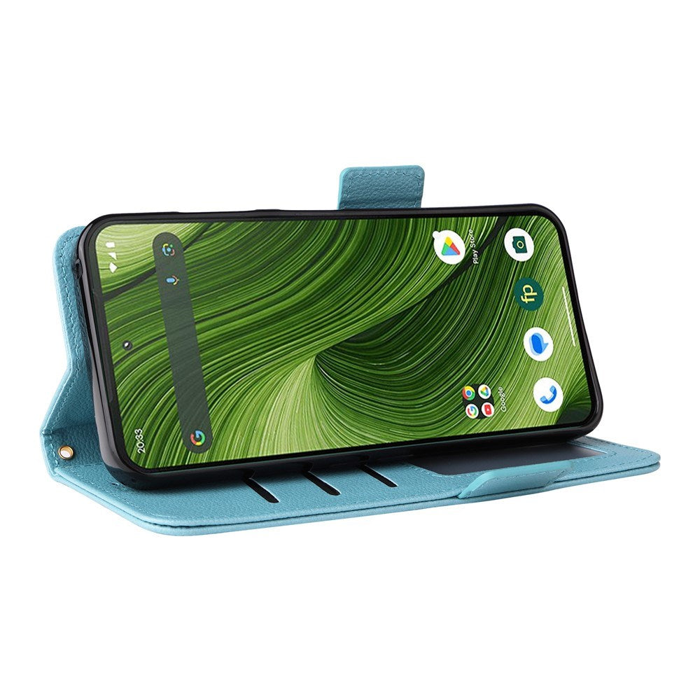 Fairphone (Gen. 6+ / Gen. 6) EIDERWOOD Kunstskinn Flip Deksel m. Stropp - Blå