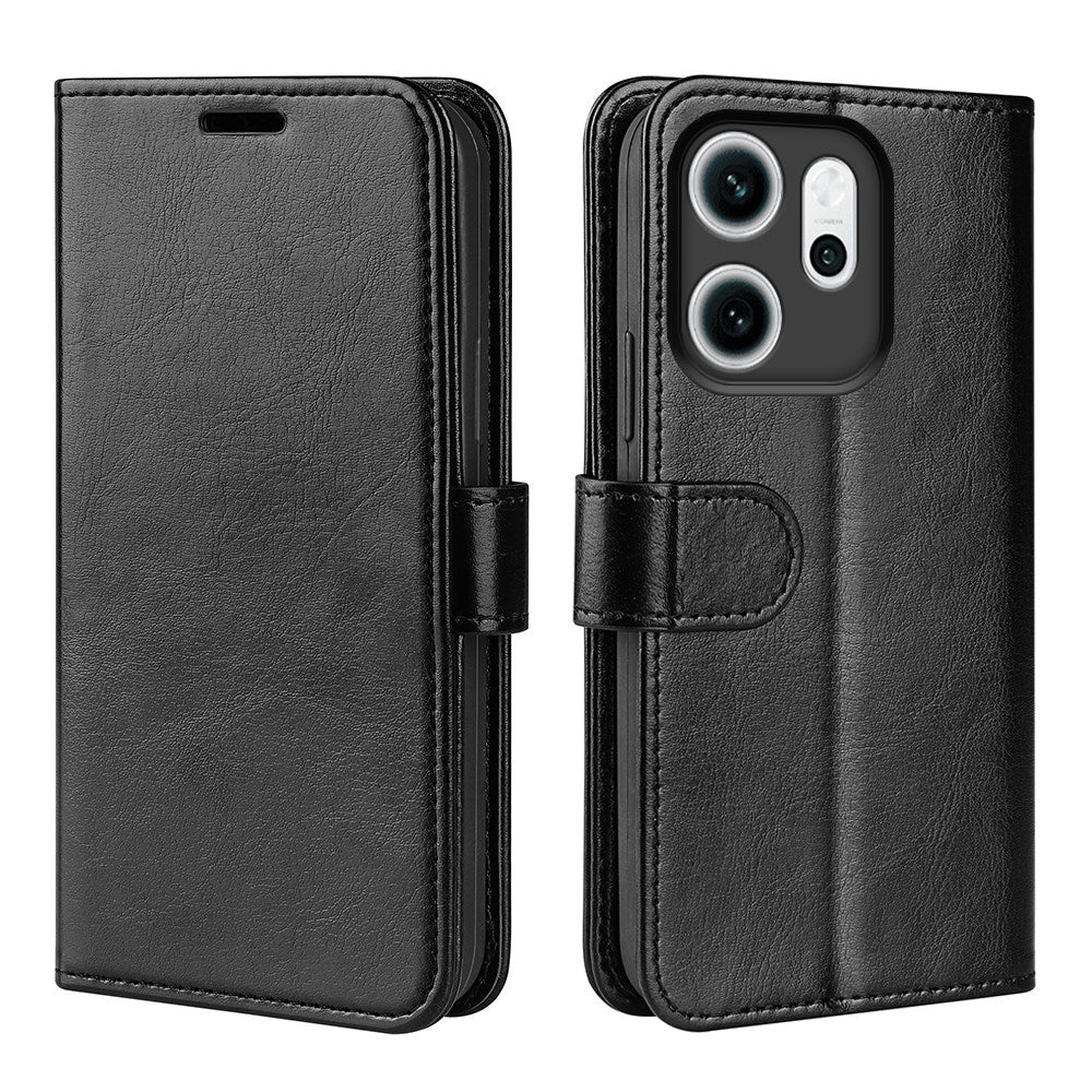 Oppo Reno 14 F (5G) EIDERWOOD Faux Leather Flip Deksel med Kortholder - Svart