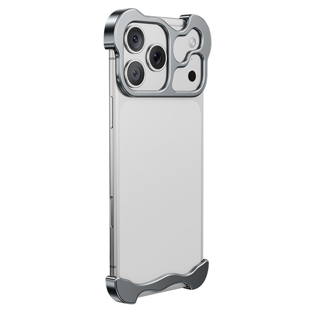iPhone 17 Pro Todelt Metall Bumper Deksel - Grå