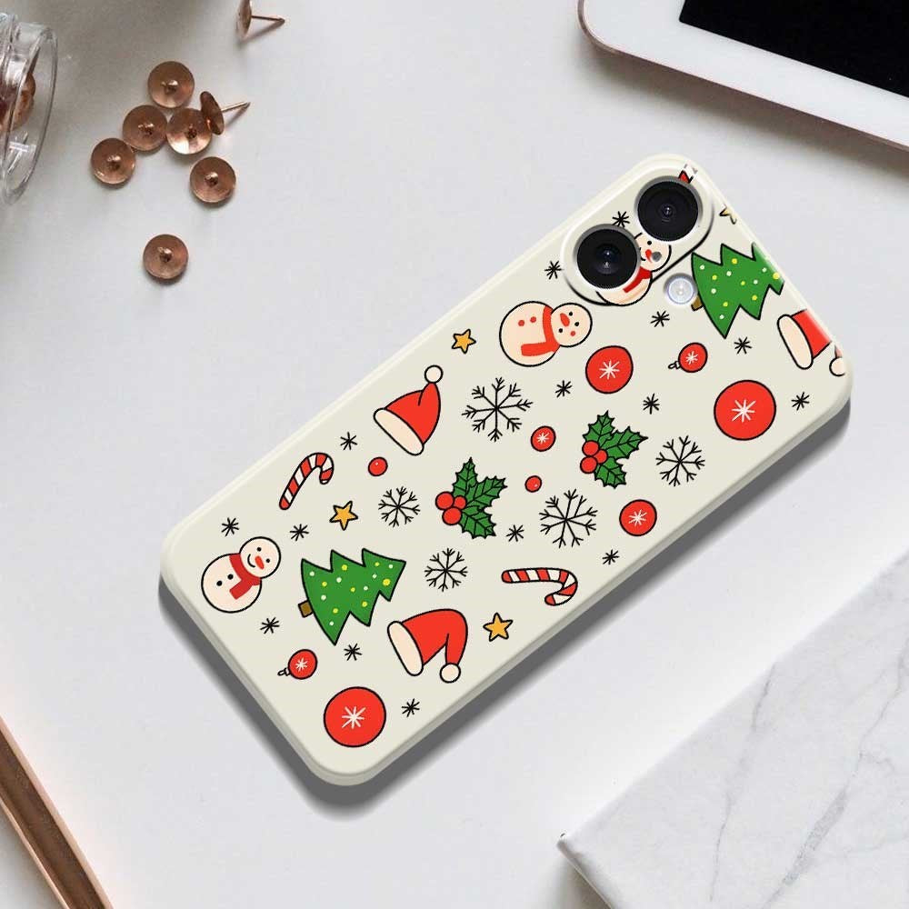 EIDERWOOD iPhone 17 Jule Deksel - Fleksibel Plast - Julemotiver / Beige