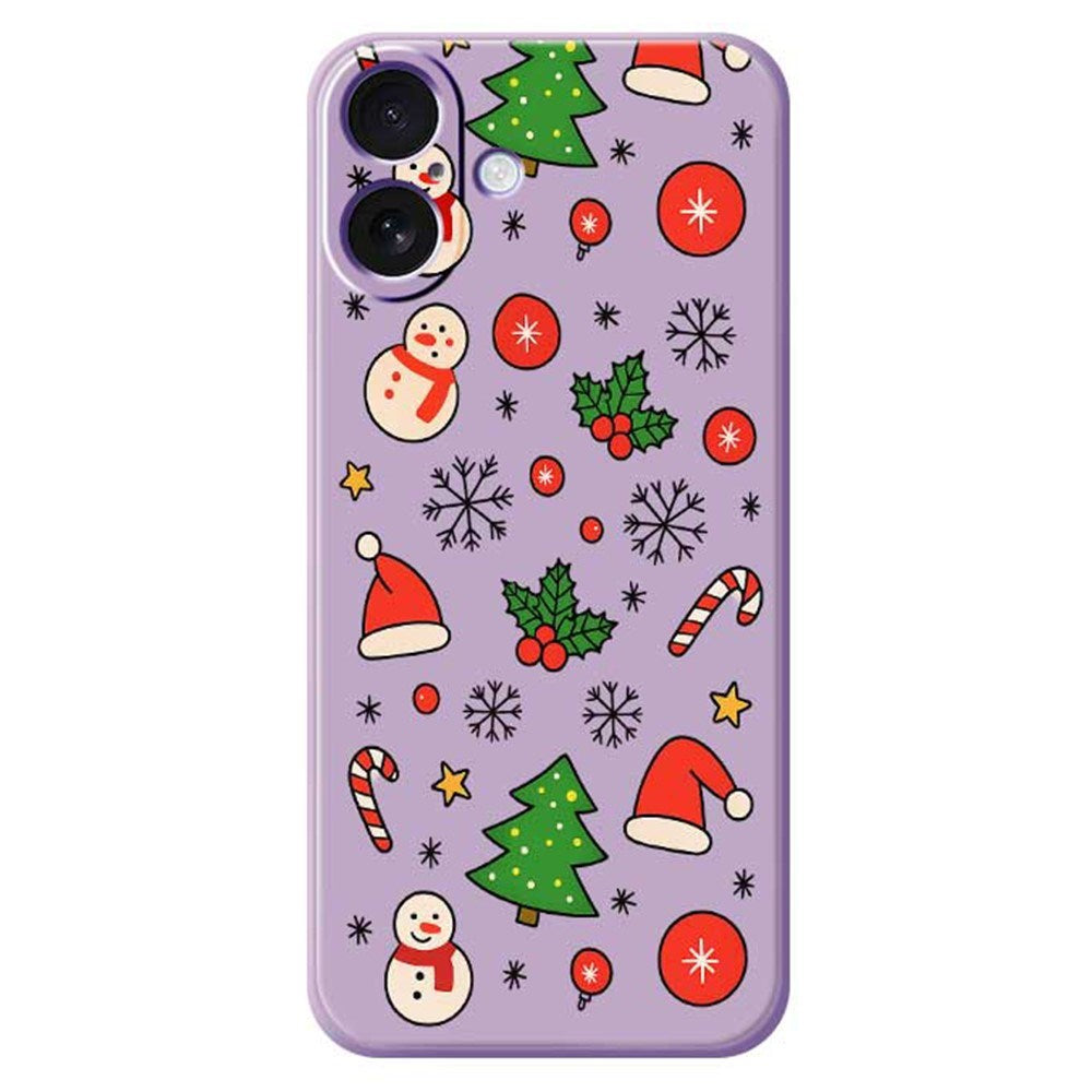 EIDERWOOD iPhone 17 Jule Deksel - Fleksibel Plast - Julemotiver / Lilla