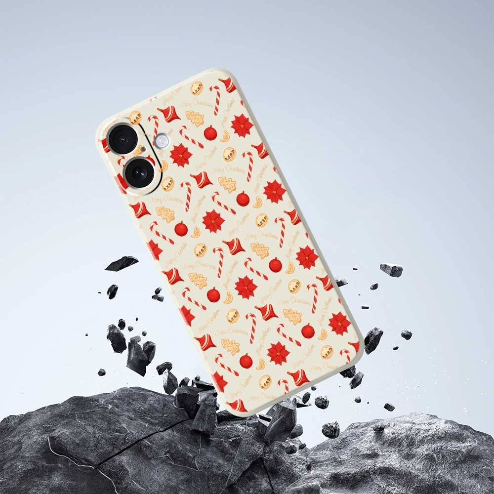 EIDERWOOD iPhone 17 Jule Deksel - Fleksibel Plast - Julegodteri / Beige