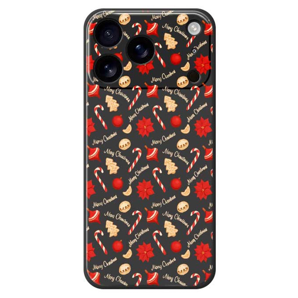 EIDERWOOD iPhone 17 Pro Jule Deksel - Fleksibel Plast - Julegodteri / Svart
