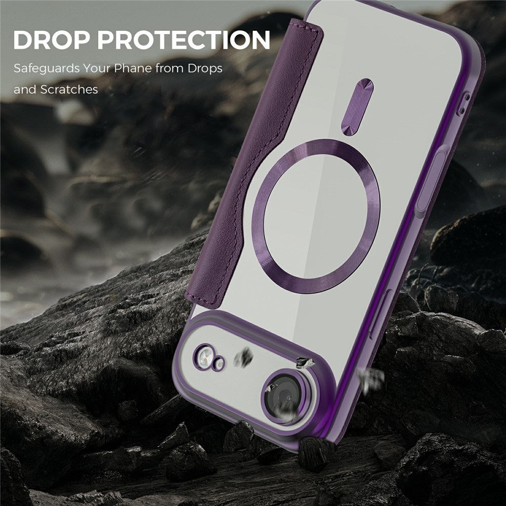 EIDERWOOD iPhone Air Flipp Deksel med Gjennomsiktig Bakside – MagSafe Kompatibel – Lilla