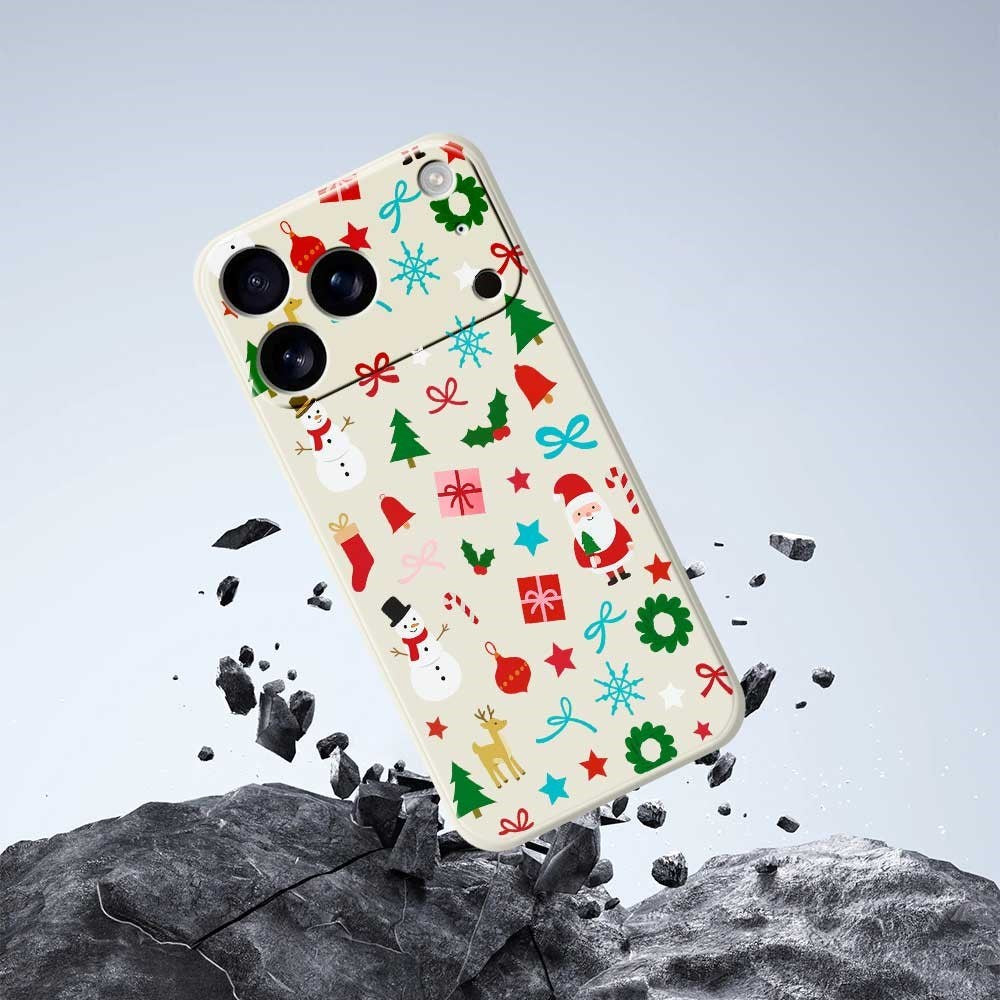 EIDERWOOD iPhone 17 Pro Jule Deksel - Fleksibel Plast - Julepynt / Svart
