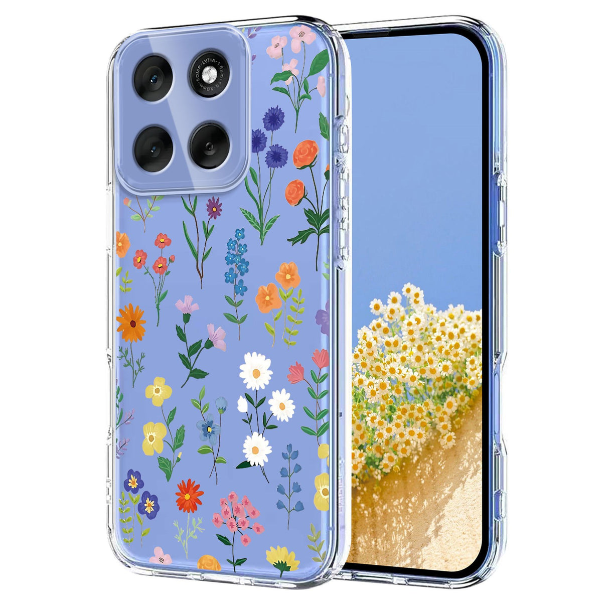 EIDERWOOD Motorola Moto G86 Fleksibelt Plast Deksel m. Print - Ville Blomster