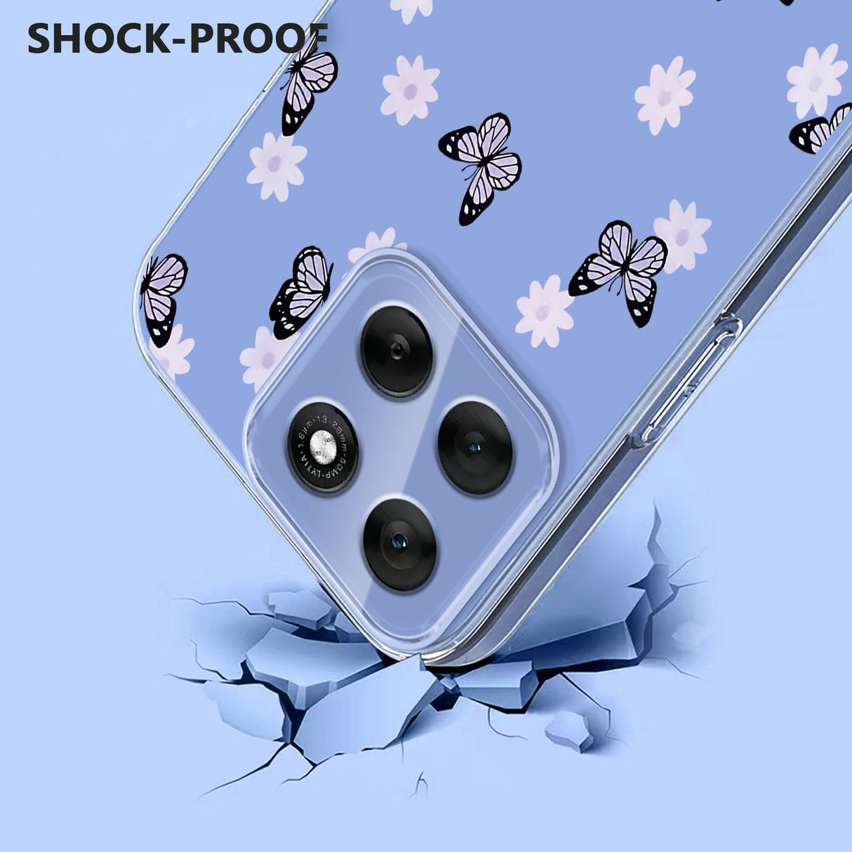 EIDERWOOD Motorola Moto G86 Fleksibelt Plast Deksel m. Print - Sommerfugler