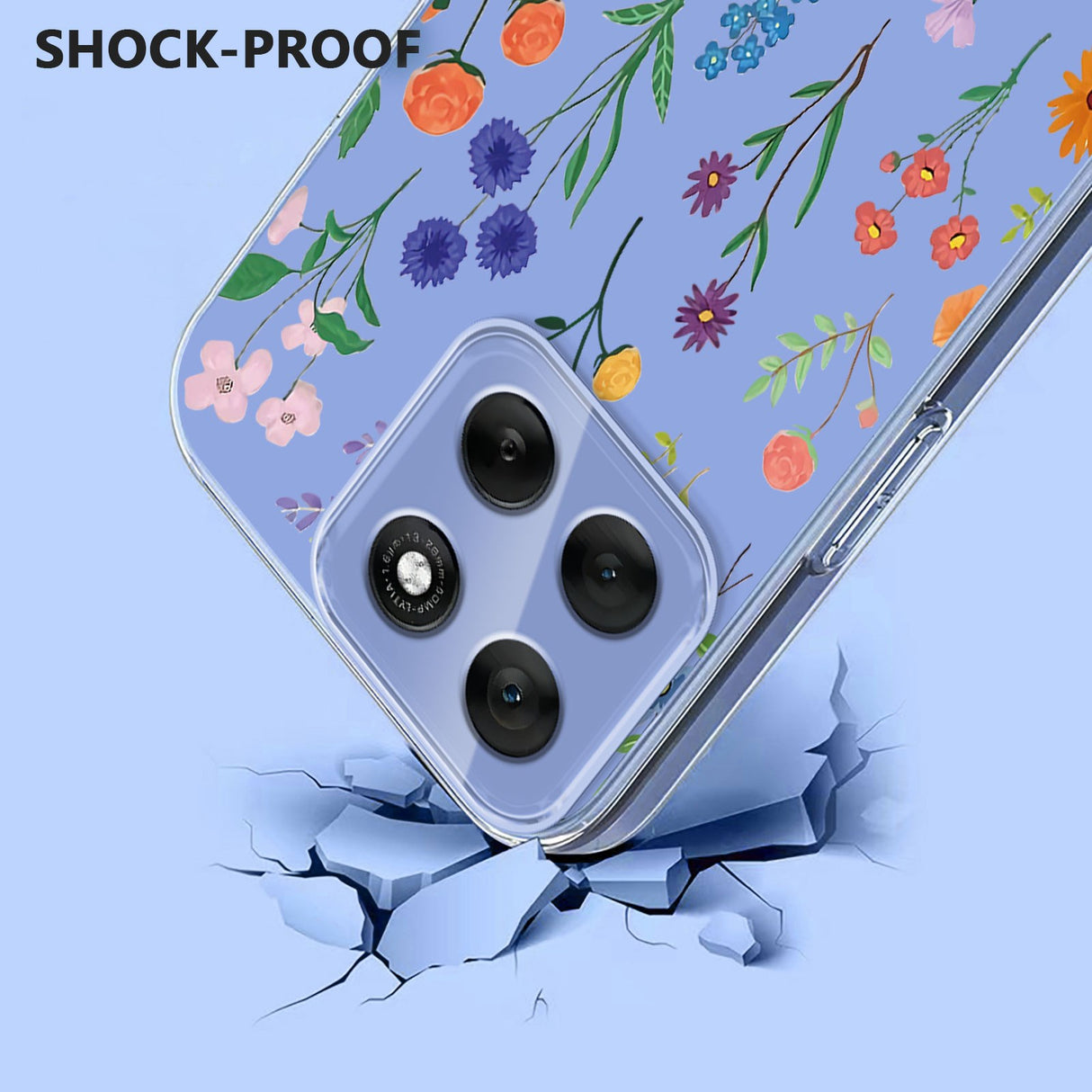 EIDERWOOD Motorola Moto G56 Fleksibelt Plast Deksel med Blomstermotiv - Gjennomsiktig / Ulike Blomster