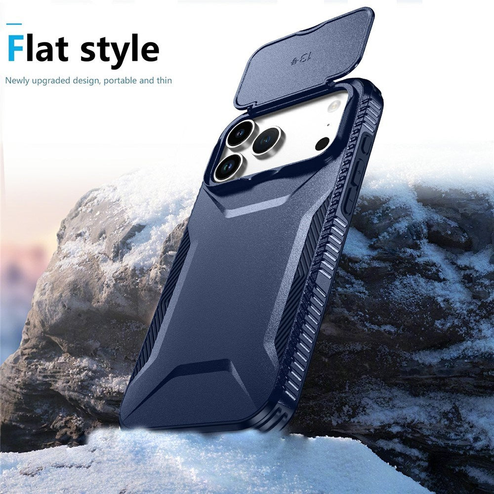 iPhone 18 Pro Max / 17 Pro Max EIDERWOOD Hybrid Plast Deksel m. Cam Slider - Blå