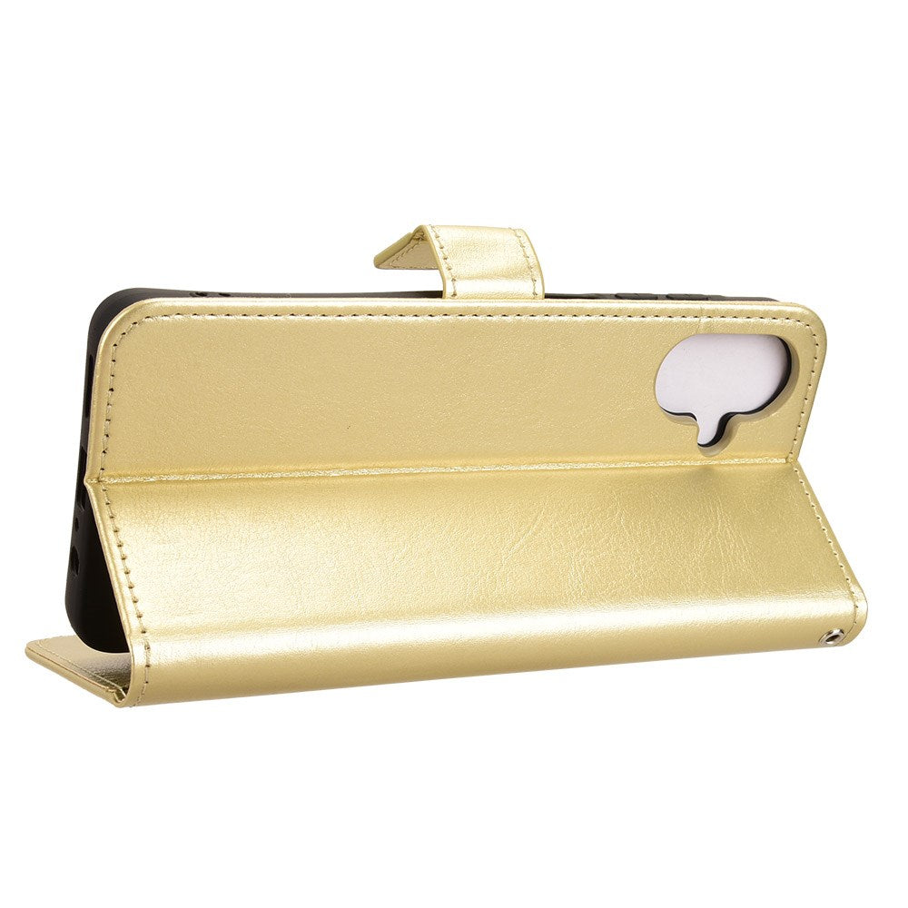 EIDERWOOD Samsung Galaxy A07 Kunstskinn Flip Deksel m. Strop - Gull