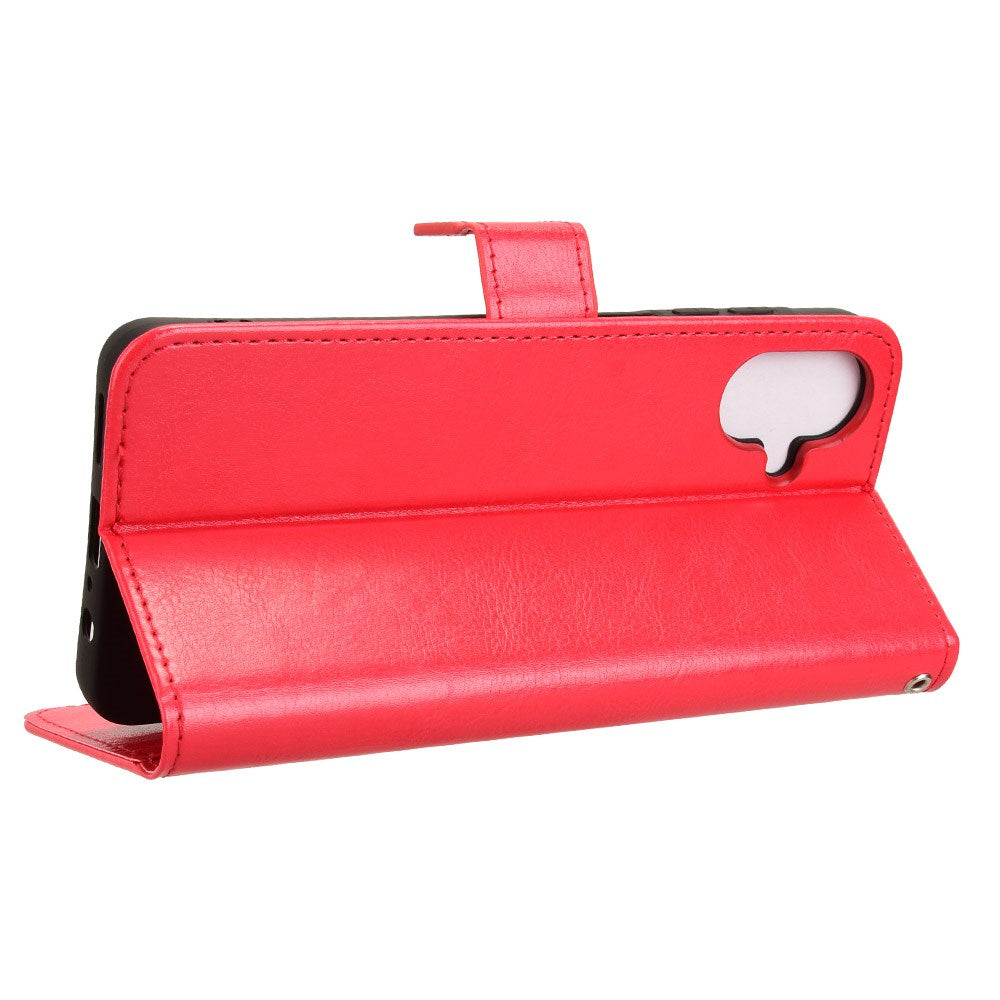 EIDERWOOD Samsung Galaxy A07 Kunstskinn Flip Deksel m. Strop - Rød