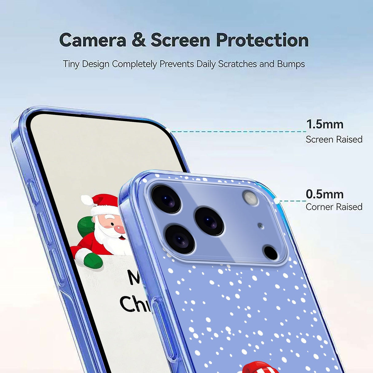 EIDERWOOD iPhone 17 Pro Max Fleksibelt Plast Juledeksel med Motiv - Gjennomsiktig / Snømann