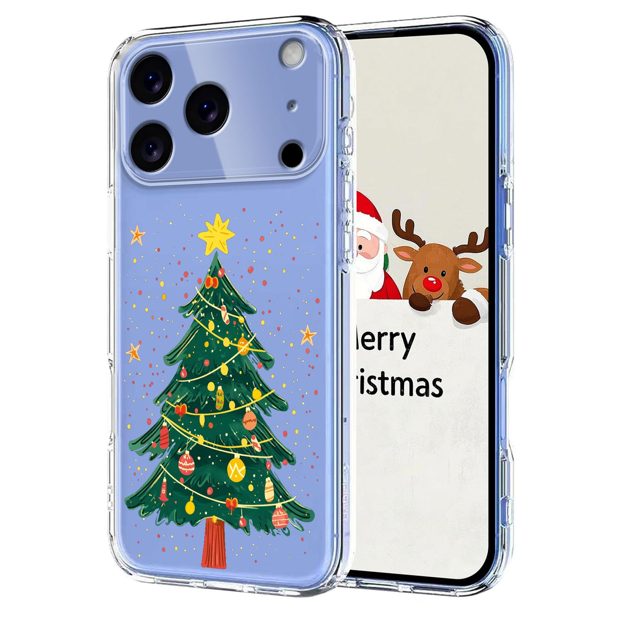 EIDERWOOD iPhone 17 Pro Max Fleksibelt Plast Juledeksel med Motiv - Gjennomsiktig / Juletre