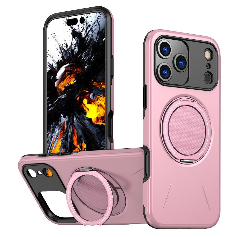 EIDERWOOD iPhone 17 Pro Deksel med Roterende Kickstand – MagSafe Kompatibel – Rosa