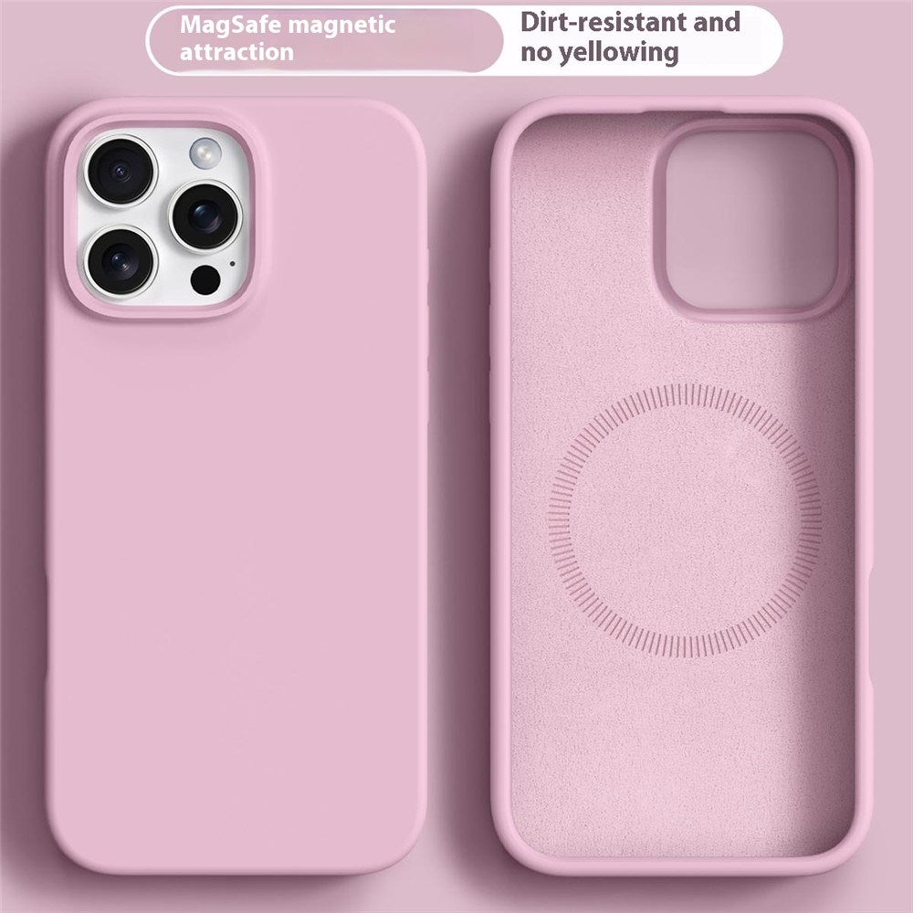 iPhone 16 Pro Max 2-i-1 Silikon & Hard Plast Deksel - MagSafe Kompatibel - Rosa