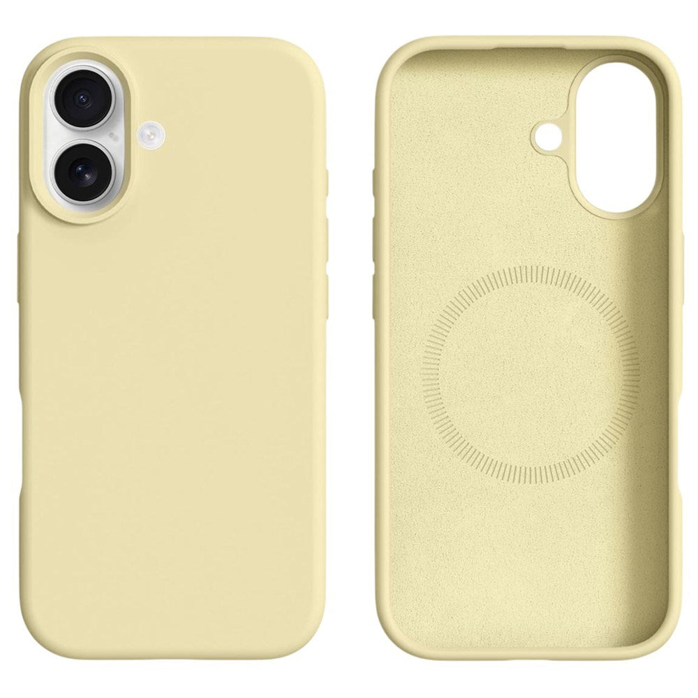 iPhone 17 2-i-1 Silikon- og Hard Plast Deksel – MagSafe-kompatibelt – Gul