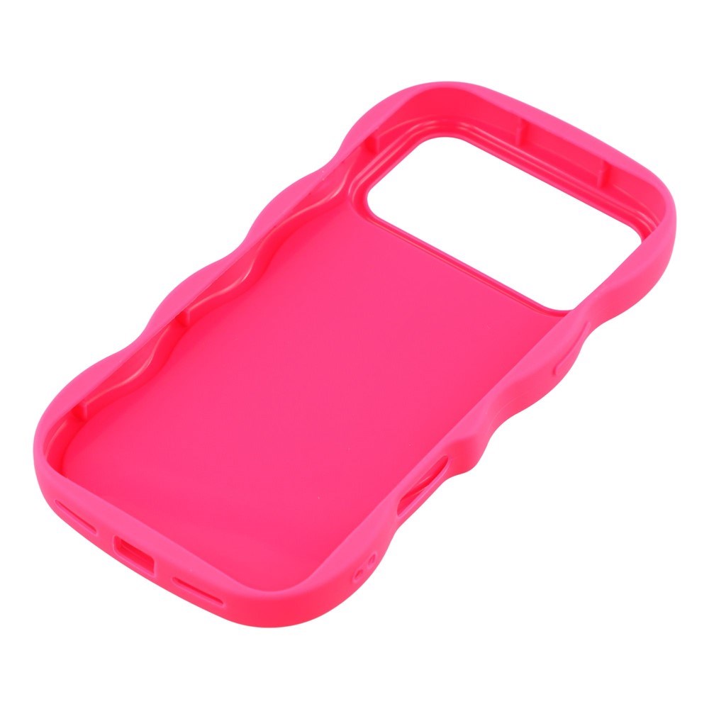 EIDERWOOD iPhone 17 Pro Max Fleksibelt Plast Wavy Deksel - Pink