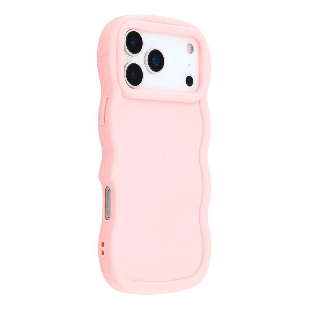 EIDERWOOD iPhone 17 Pro Max Fleksibelt Plast Wavy Deksel - Rosa