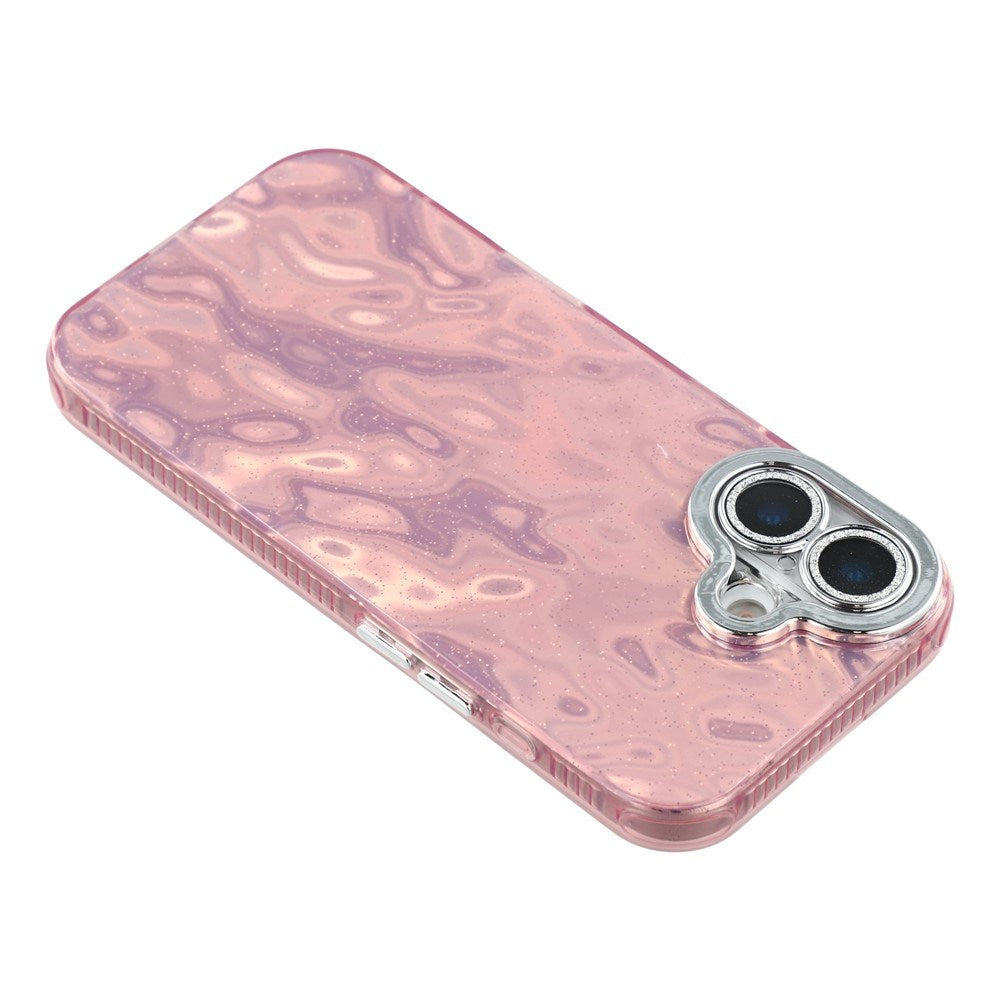 EIDERWOOD iPhone 17 Hybrid Plast Deksel m. Innebygd Kameralinsebeskyttelse - Rynket Mønster / Rosa
