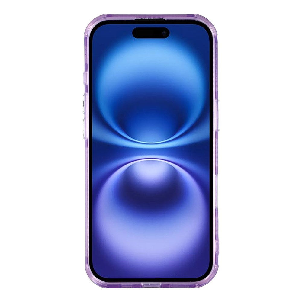 EIDERWOOD iPhone 17 Hybrid Plast Deksel m. Innebygd Kameralinsebeskyttelse - Rynket Mønster / Lilla