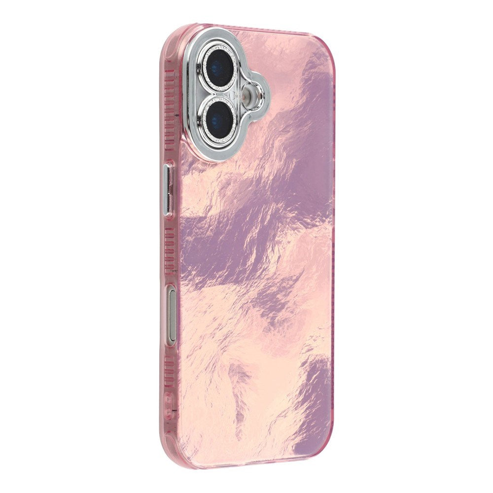 EIDERWOOD iPhone 17 Hybrid Plast Deksel m. Innebygd Kameralinsebeskyttelse - Folie Mønster / Rosa