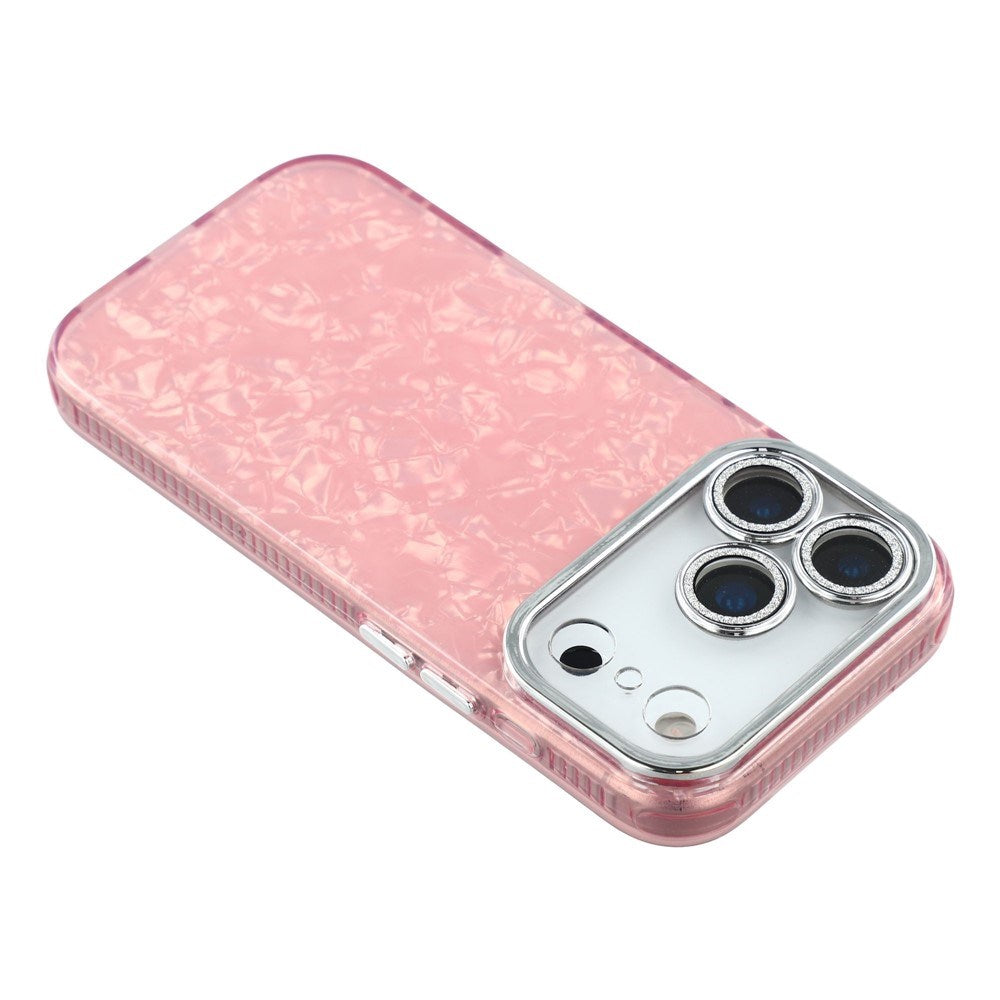 EIDERWOOD iPhone 17 Pro Max Hybrid Plast Deksel m. Innebygd Kameralinsebeskyttelse - Perlemorsmønster / Rosa