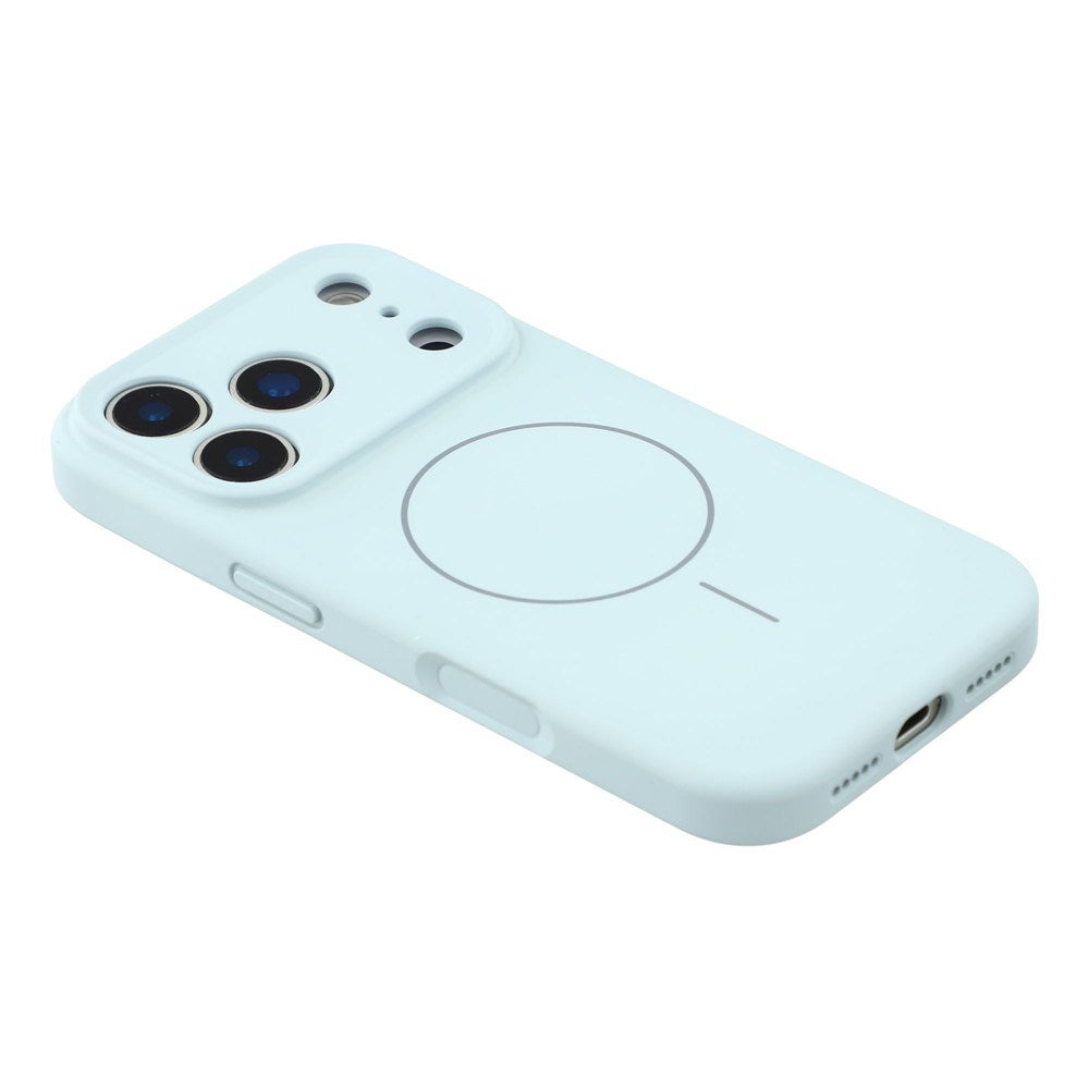 EIDERWOOD iPhone 17 Pro Fleksibelt Plast Deksel med Fôr Innvendig – MagSafe Kompatibel – Lys Blå