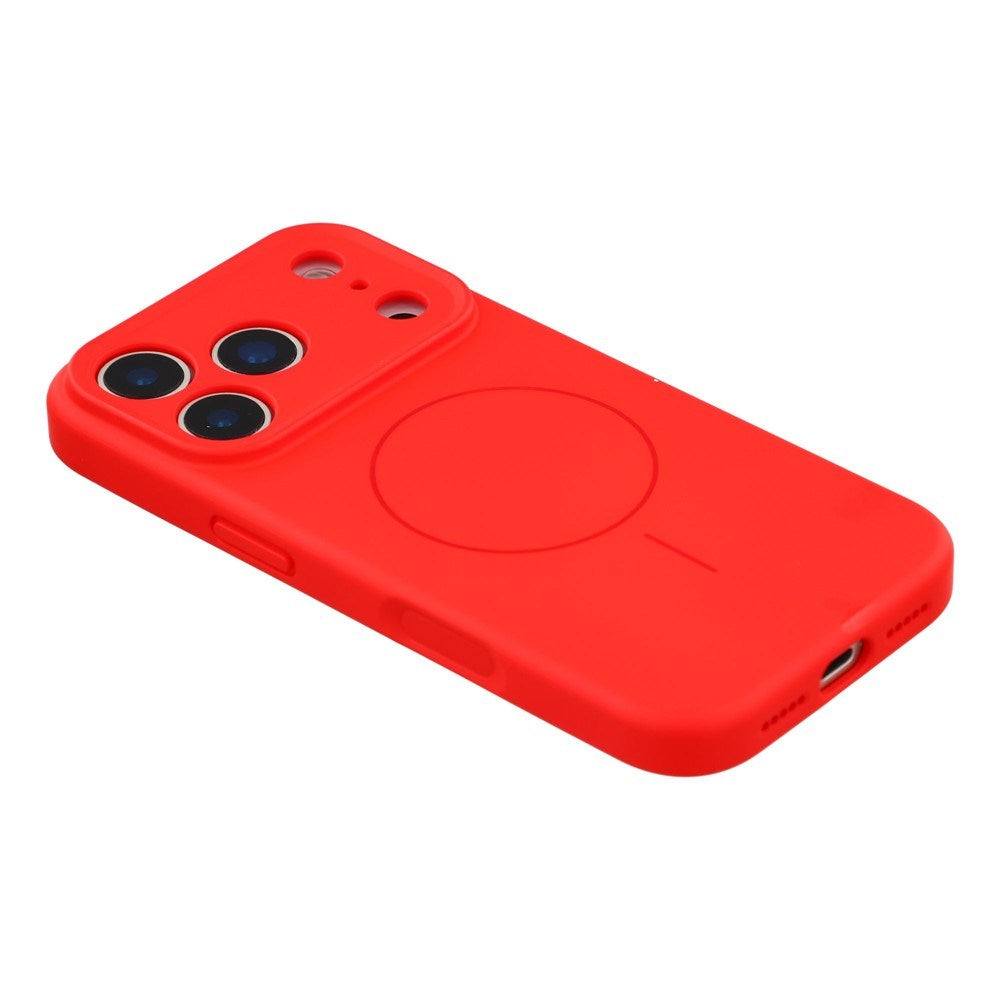 EIDERWOOD iPhone 17 Pro Fleksibelt Plast Deksel med Fôr Innvendig – MagSafe Kompatibel – Rød