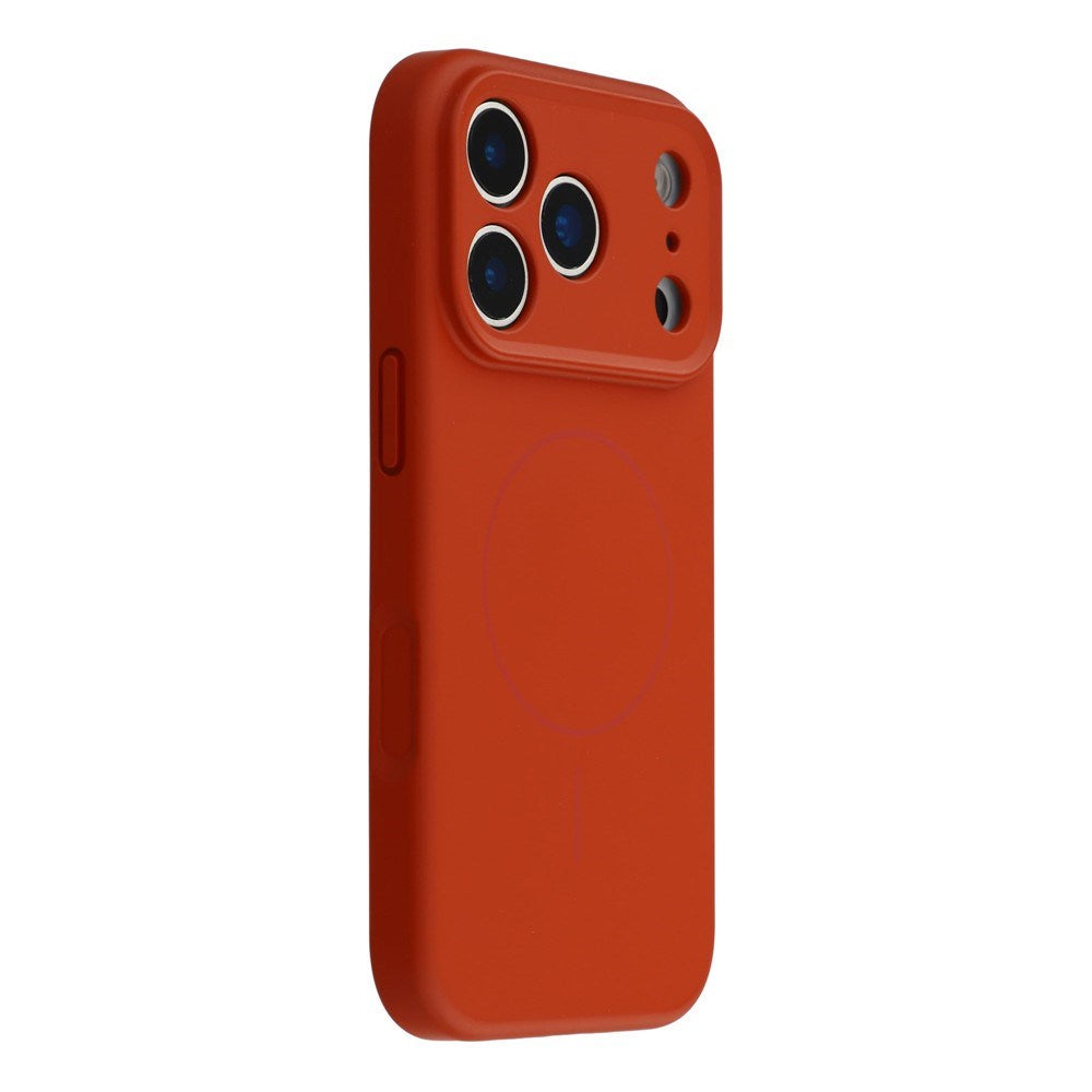 EIDERWOOD iPhone 17 Pro Fleksibelt Plast Deksel med Fôr Innvendig – MagSafe Kompatibel – Mørkerød