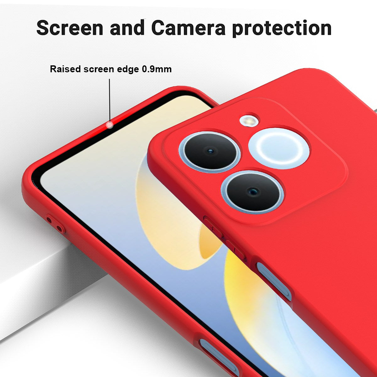 Realme Note 70T EIDERWOOD Fôret Silikon Deksel m. Stropp - Rød