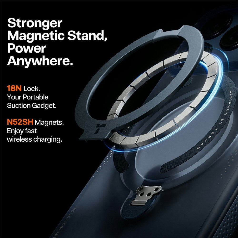 iPhone 17 Pro Max TORRAS Ostand Q3 Air Deksel med Kickstand - MagSafe Kompatibel - Blå