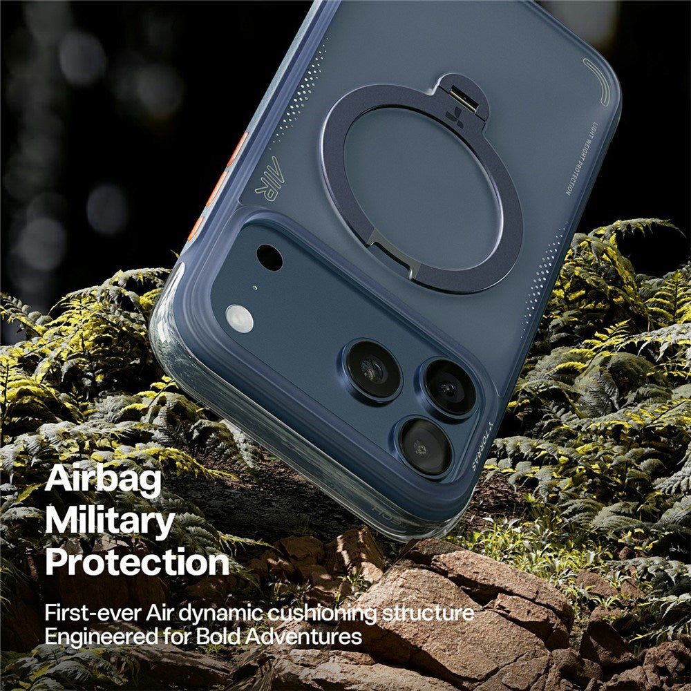 iPhone 17 Pro Max TORRAS Ostand Q3 Air Deksel med Kickstand - MagSafe Kompatibel - Blå