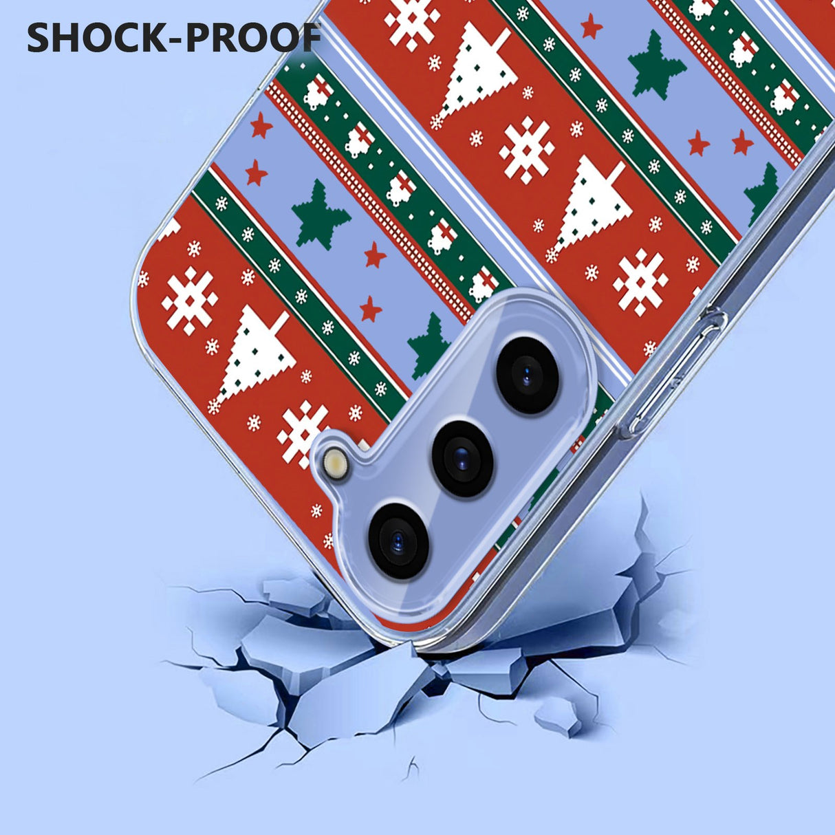 EIDERWOOD Samsung Galaxy S25+ (Plus) / S24+ (Plus) Fleksibelt Plast Juledeksel med Motiv - Gjennomsiktig / Mønster