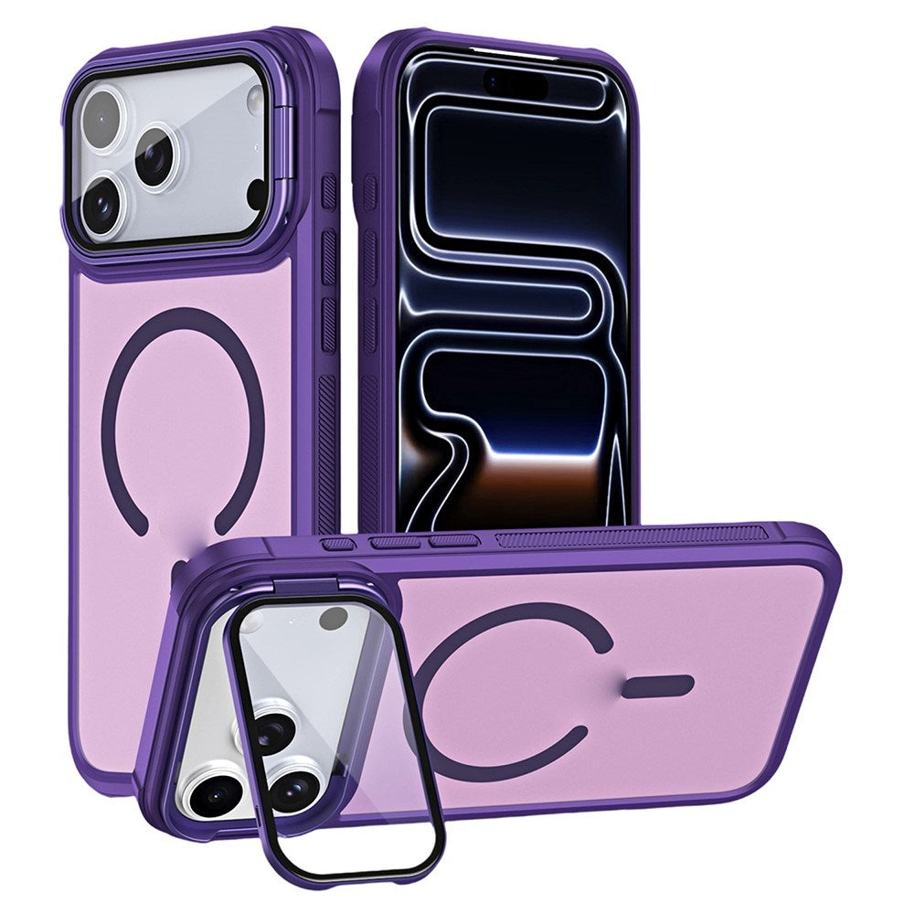 iPhone 18 Pro / 17 Pro EIDERWOOD Hybrid Plast Deksel m. Kamera Deksel & Stativfunksjon - MagSafe Kompatibel - Lilla