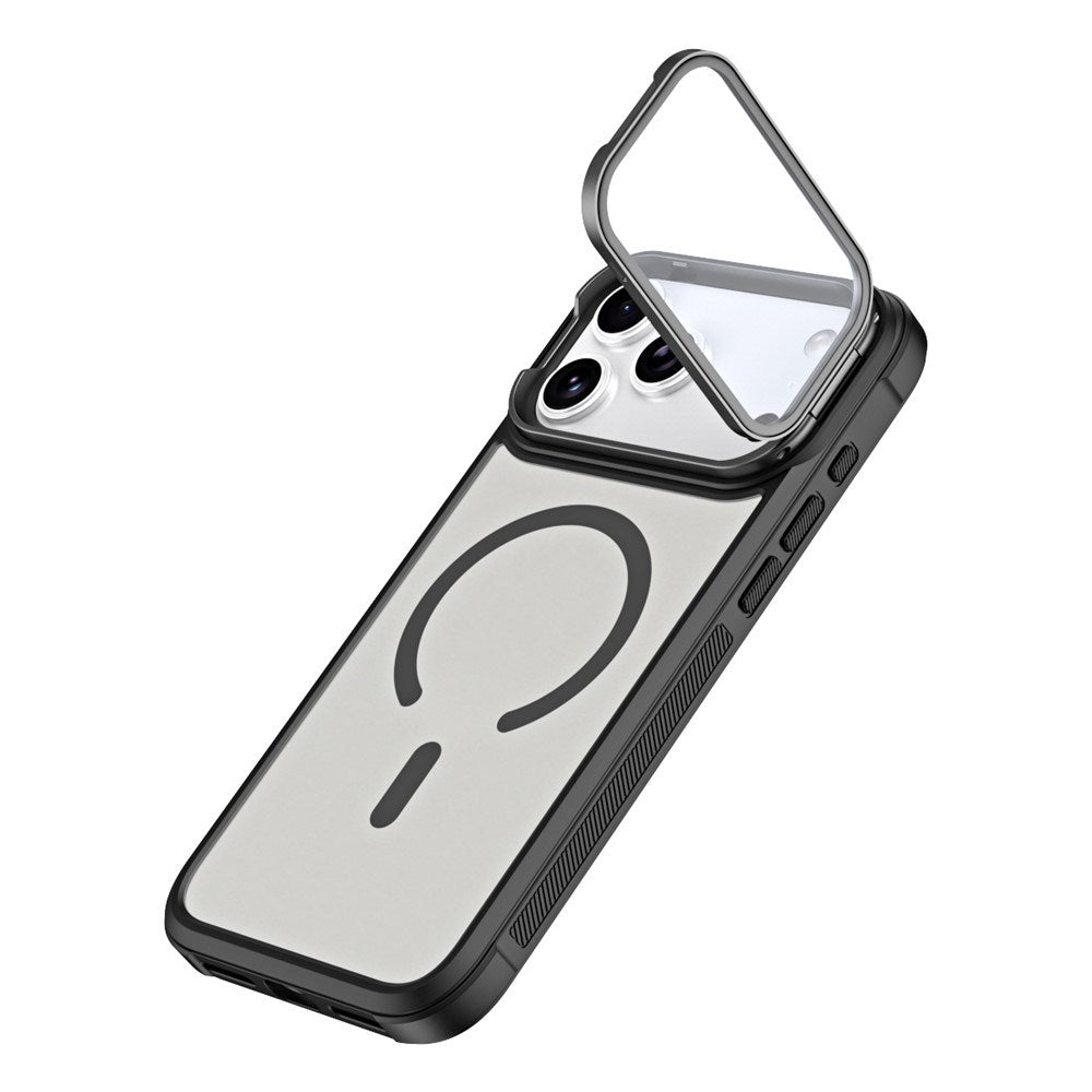 iPhone 18 Pro / 17 Pro EIDERWOOD Hybrid Plast Deksel m. Kamera Deksel & Stativfunksjon - MagSafe Kompatibel - Svart