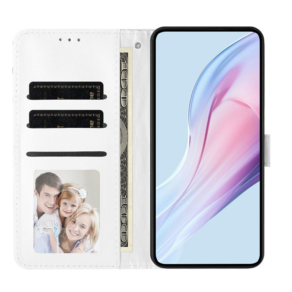 EIDERWOOD iPhone 17 Kunstskinn Flip Deksel m. Polka Design - Hvit