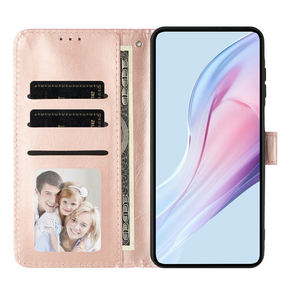 EIDERWOOD iPhone 17 Kunstskinn Flip Deksel m. Polka Design - Rosa