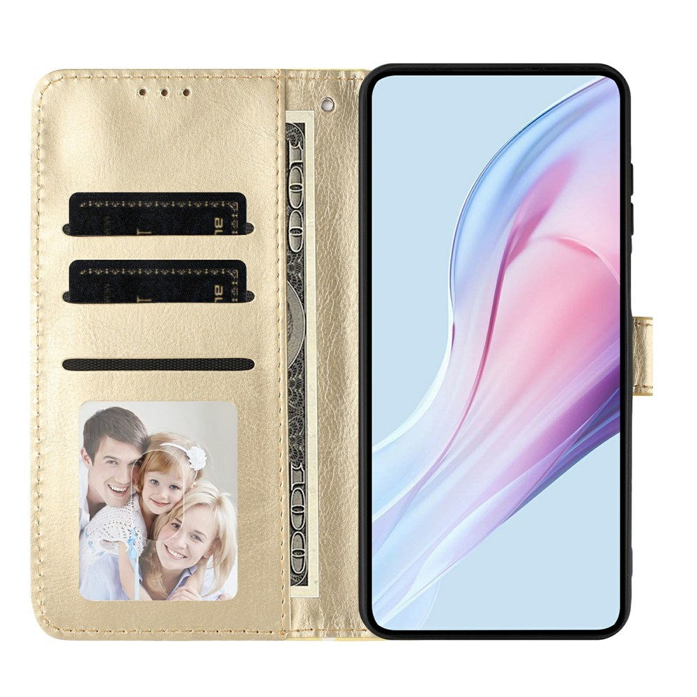 EIDERWOOD iPhone 17 Kunstskinn Flip Deksel m. Polka Design - Gul