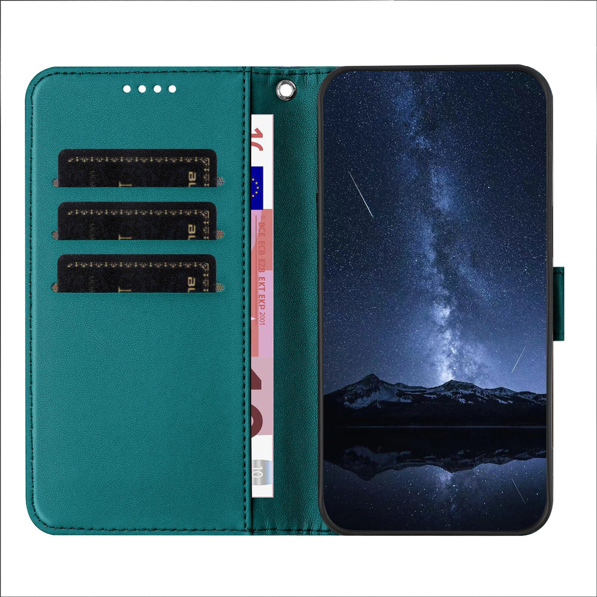 Honor Magic8 Lite EIDERWOOD Kunstskinn Flip Deksel m. Kortlomme & Stativfunksjon - Grønn