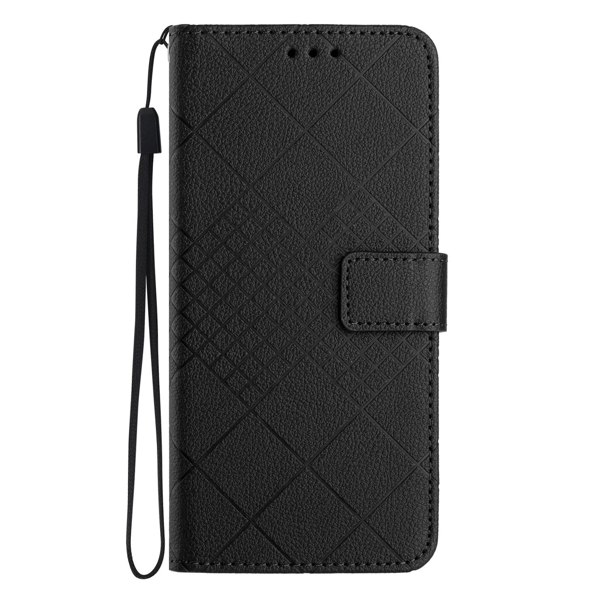 Honor Magic8 Lite EIDERWOOD Kunstskinn Flip Deksel m. Stropp – Svart