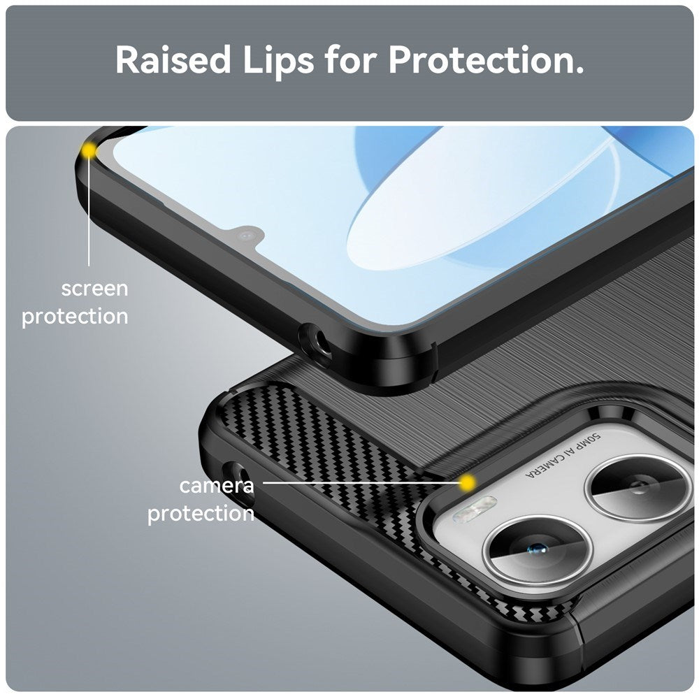 Motorola Moto G06 / G06 Power EIDERWOOD Carbon Fiber Deksel - Svart