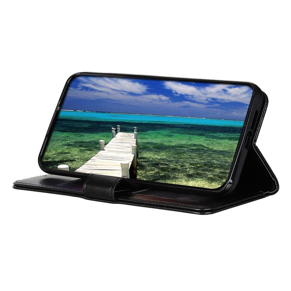 Motorola Moto G06 EIDERWOOD Kunstlær Flip Deksel m. Kortholder - Svart