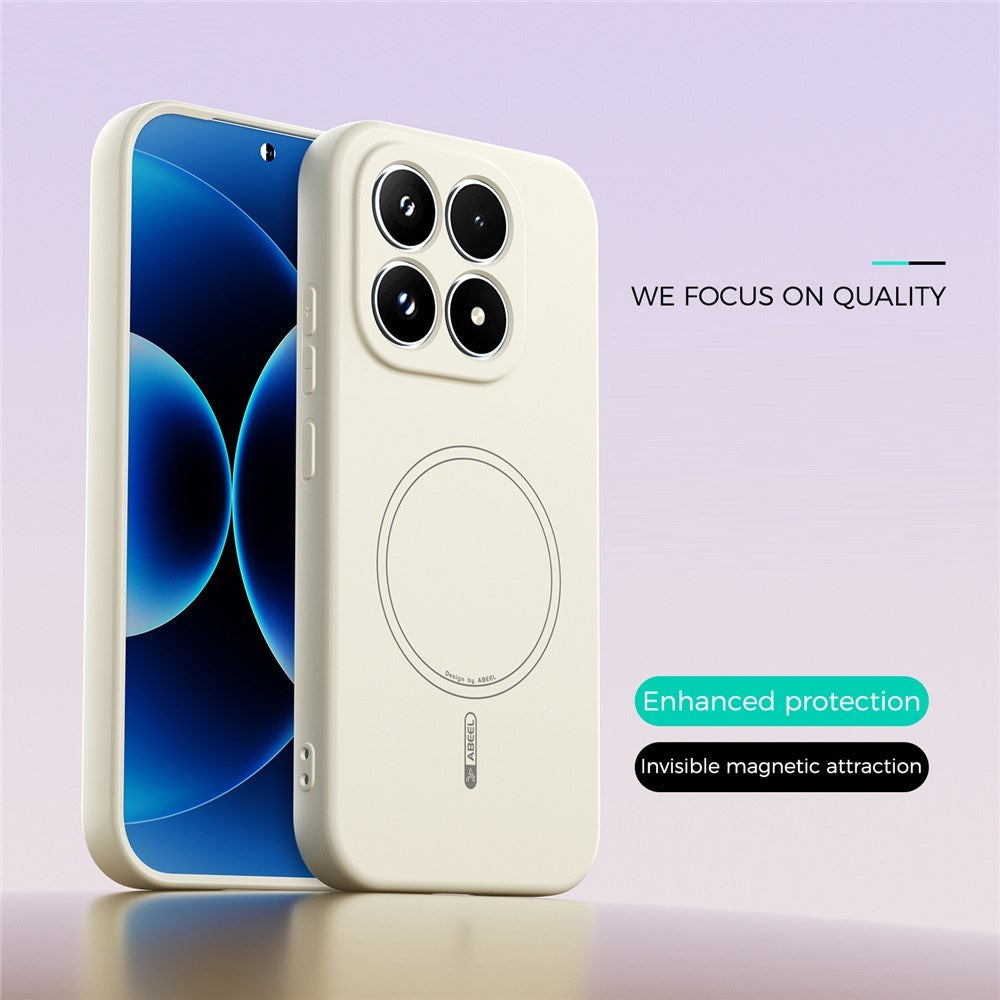 Xiaomi 17 Silikon Deksel - MagSafe Kompatibel - Beige