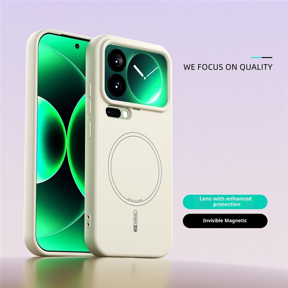 Xiaomi 17 Pro Silikon Deksel - MagSafe Kompatibel - Beige